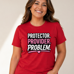 Protector Provider Problem T-Shirt | Sassy Mom Red Tee