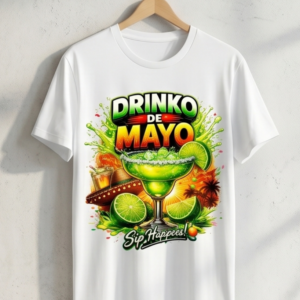 Drinko de Mayo Margarita — Adult Tee (White)