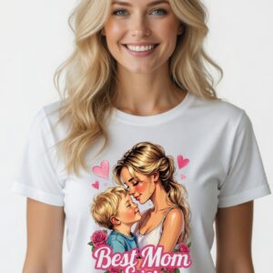 Best Mom Ever T-Shirt | Mom & Son Roses Mother's Day Tee
