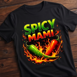Spicy Mami — Adult Tee (Black)