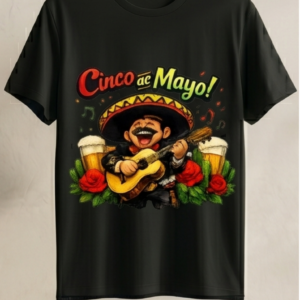 Cinco de Mayo Mariachi — Adult Tee (Black)