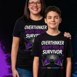 Overthinker Heavy Feeler Survivor — ADHD · ODD · Anxiety · Depression Tee