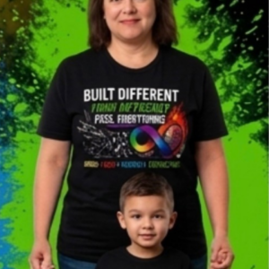 Built Different Think Different Feel Everything — ADHD · ODD · Anxiety · Depression Tee